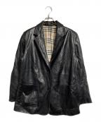 BURBERRY LONDONバーバリーロンドン）の古着「ラムレザージャケット/Lamb Leather Jacket」｜ブラック