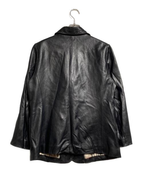 BURBERRY LONDON（バーバリーロンドン）BURBERRY LONDON (バーバリーロンドン) ラムレザージャケット/Lamb Leather Jacket ブラック サイズ:13の古着・服飾アイテム