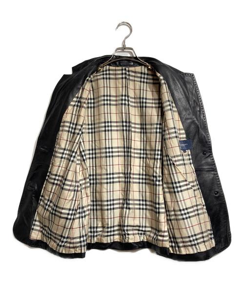 BURBERRY LONDON（バーバリーロンドン）BURBERRY LONDON (バーバリーロンドン) ラムレザージャケット/Lamb Leather Jacket ブラック サイズ:13の古着・服飾アイテム