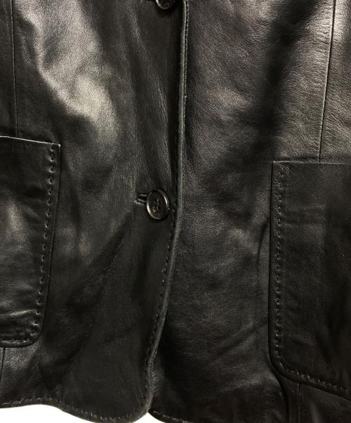 BURBERRY LONDON（バーバリーロンドン）BURBERRY LONDON (バーバリーロンドン) ラムレザージャケット/Lamb Leather Jacket ブラック サイズ:13の古着・服飾アイテム