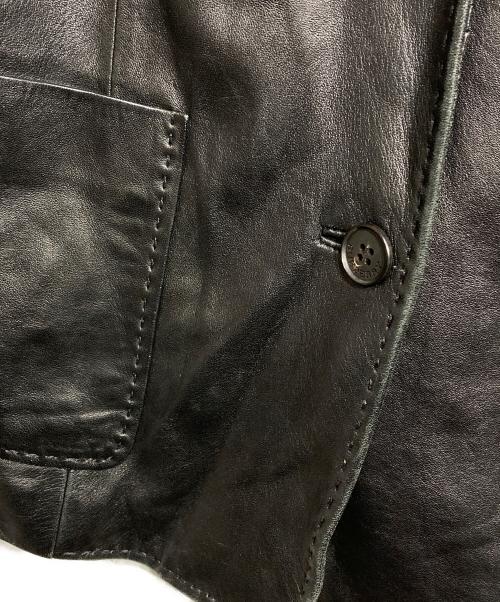 BURBERRY LONDON（バーバリーロンドン）BURBERRY LONDON (バーバリーロンドン) ラムレザージャケット/Lamb Leather Jacket ブラック サイズ:13の古着・服飾アイテム