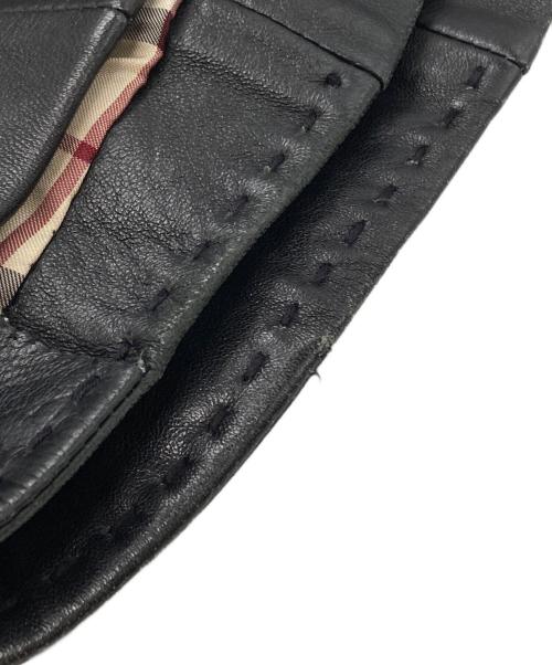 BURBERRY LONDON（バーバリーロンドン）BURBERRY LONDON (バーバリーロンドン) ラムレザージャケット/Lamb Leather Jacket ブラック サイズ:13の古着・服飾アイテム