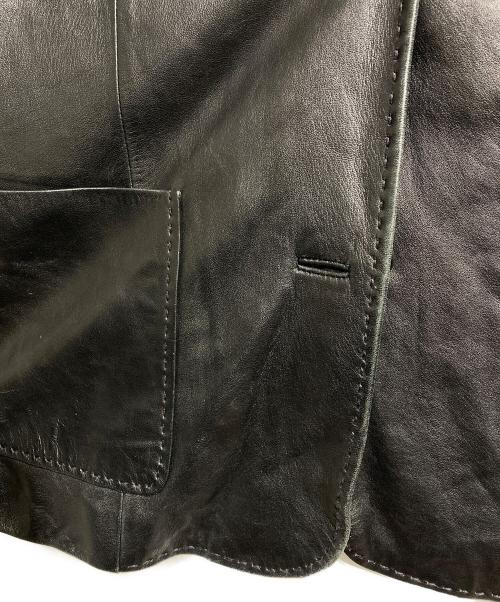 BURBERRY LONDON（バーバリーロンドン）BURBERRY LONDON (バーバリーロンドン) ラムレザージャケット/Lamb Leather Jacket ブラック サイズ:13の古着・服飾アイテム