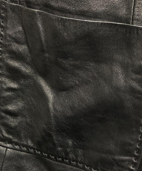 BURBERRY LONDON（バーバリーロンドン）BURBERRY LONDON (バーバリーロンドン) ラムレザージャケット/Lamb Leather Jacket ブラック サイズ:13の古着・服飾アイテム