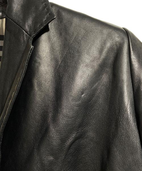 BURBERRY LONDON（バーバリーロンドン）BURBERRY LONDON (バーバリーロンドン) ラムレザージャケット/Lamb Leather Jacket ブラック サイズ:13の古着・服飾アイテム