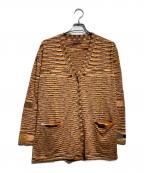 missoniミッソーニ）の古着「カシミヤシルクカーディガン/Cashmere-silk cardigan」｜オレンジ