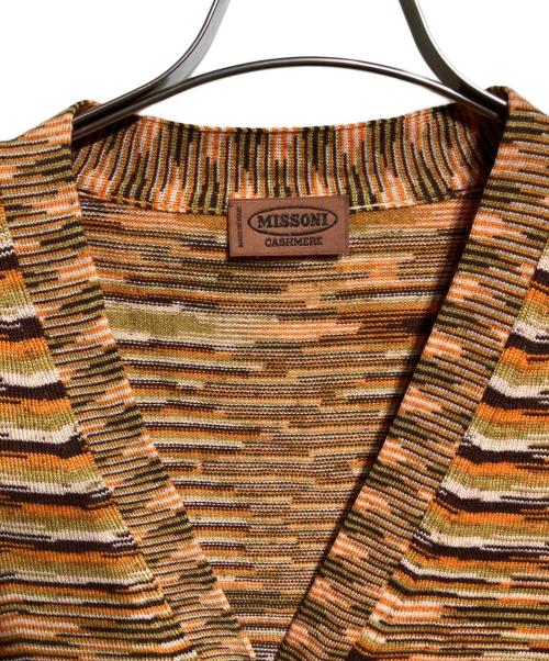 missoni（ミッソーニ）missoni (ミッソーニ) カシミヤシルクカーディガン/Cashmere-silk cardigan オレンジ サイズ:44の古着・服飾アイテム