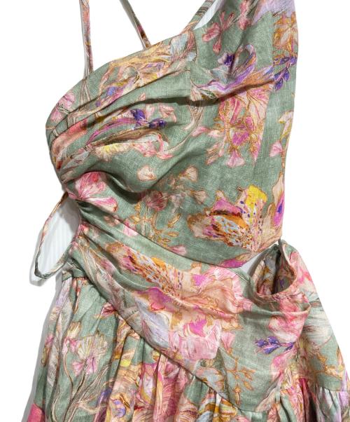 ZIMMERMANN（ジマーマン）ZIMMERMANN (ジマーマン) 花柄リネンワンピース/Linen dress ピンク サイズ:XSの古着・服飾アイテム