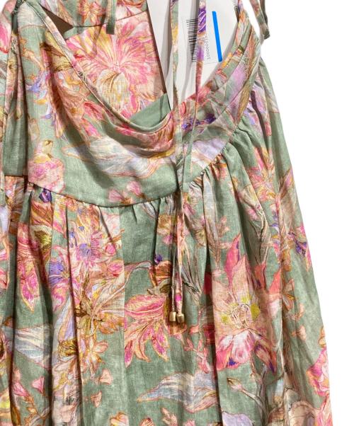 ZIMMERMANN（ジマーマン）ZIMMERMANN (ジマーマン) 花柄リネンワンピース/Linen dress ピンク サイズ:XSの古着・服飾アイテム