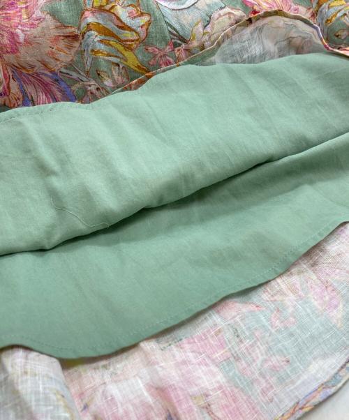 ZIMMERMANN（ジマーマン）ZIMMERMANN (ジマーマン) 花柄リネンワンピース/Linen dress ピンク サイズ:XSの古着・服飾アイテム