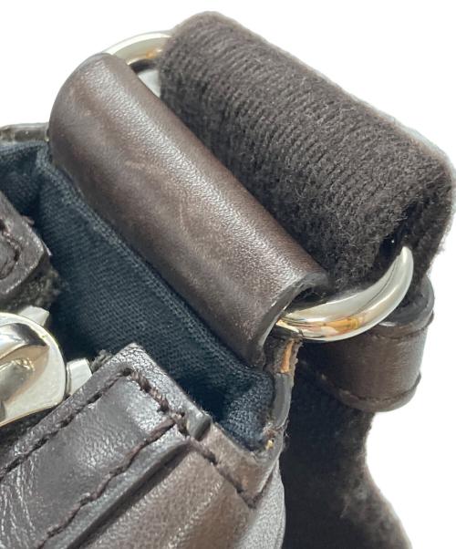 BALLY（バリー）BALLY (バリー) ストライプレザーショルダーバッグ/Striped Leather Shoulder Bag ブラウンの古着・服飾アイテム