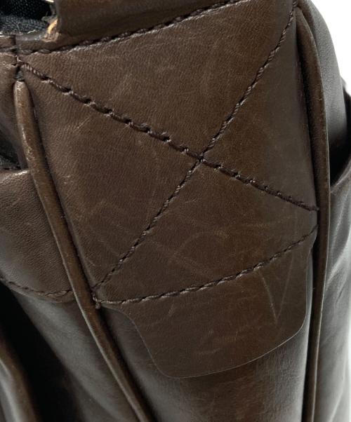 BALLY（バリー）BALLY (バリー) ストライプレザーショルダーバッグ/Striped Leather Shoulder Bag ブラウンの古着・服飾アイテム