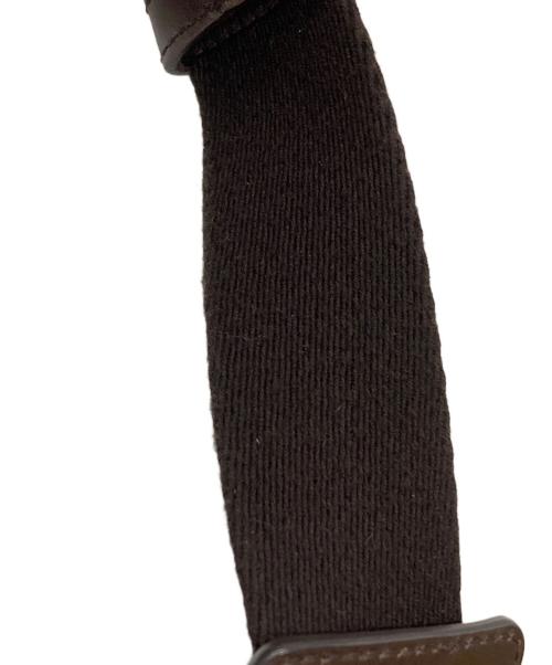 BALLY（バリー）BALLY (バリー) ストライプレザーショルダーバッグ/Striped Leather Shoulder Bag ブラウンの古着・服飾アイテム