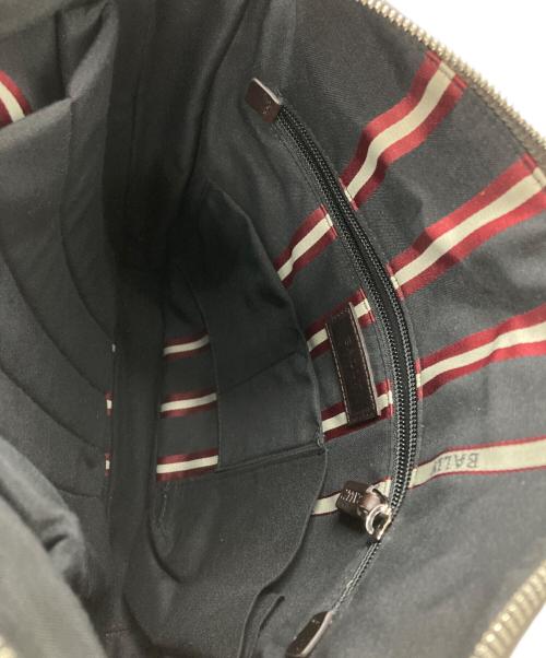 BALLY（バリー）BALLY (バリー) ストライプレザーショルダーバッグ/Striped Leather Shoulder Bag ブラウンの古着・服飾アイテム