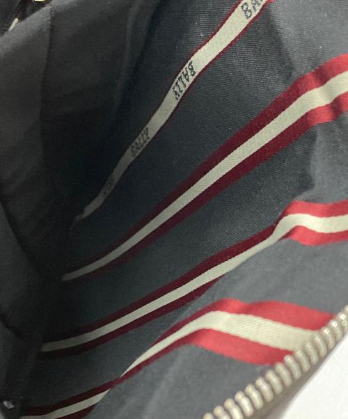 BALLY（バリー）BALLY (バリー) ストライプレザーショルダーバッグ/Striped Leather Shoulder Bag ブラウンの古着・服飾アイテム