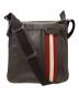 BALLY（バリー）の古着「ストライプレザーショルダーバッグ/Striped Leather Shoulder Bag」｜ブラウン