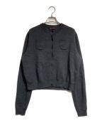 CABANキャバン）の古着「コットンカシミヤ クルーネックカーディガン/Cotton Cashmere Crew Neck Cardigan」｜グレー