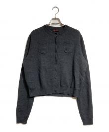 CABAN（キャバン）の古着「コットンカシミヤ クルーネックカーディガン/Cotton Cashmere Crew Neck Cardigan 」｜グレー