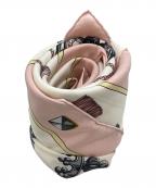 HERMESエルメス）の古着「カレ90」｜ホワイト×ピンク