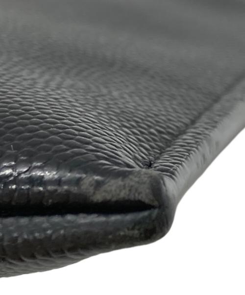 Saint Laurent Paris（サンローランパリ）Saint Laurent Paris (サンローランパリ) キャビアスキンクラッチバッグ/Caviar Leather Clutch Bag ブラックの古着・服飾アイテム