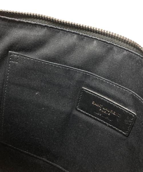 Saint Laurent Paris（サンローランパリ）Saint Laurent Paris (サンローランパリ) キャビアスキンクラッチバッグ/Caviar Leather Clutch Bag ブラックの古着・服飾アイテム
