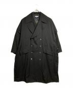 MAISON SPECIALメゾンスペシャル）の古着「マルチファブリックプライムオーバー2WAYポンチョコート/Poncho Coat」｜ブラック