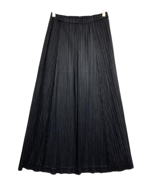 PLEATS PLEASE（プリーツプリーズ）PLEATS PLEASE (プリーツプリーズ) プリーツワイドクロップドパンツ ブラック サイズ:3の古着・服飾アイテム