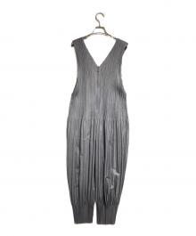 PLEATS PLEASE（プリーツプリーズ）の古着「消しプリーツオールインワン/Pleated all-in-one」｜グレー