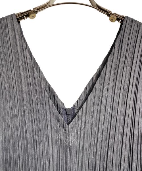PLEATS PLEASE（プリーツプリーズ）PLEATS PLEASE (プリーツプリーズ) 消しプリーツオールインワン/Pleated all-in-one グレー サイズ:2の古着・服飾アイテム