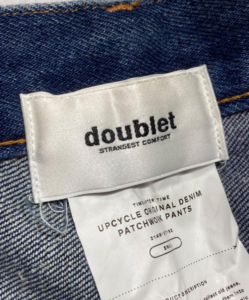 doublet（ダブレット）doublet (ダブレット) UPCYCLE ORIGINAL DENIM PATCHWORK PANTS/アップサイクル オリジナル デニム パッチワーク パンツ インディゴ サイズ:Sの古着・服飾アイテム
