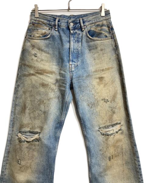 Acne studios（アクネ ストゥディオズ）Acne studios (アクネ ストゥディオス) ダメージ加工フレアジーンズ/Flare Jeans/2021M Penicillin ブルー サイズ:W29×L32の古着・服飾アイテム