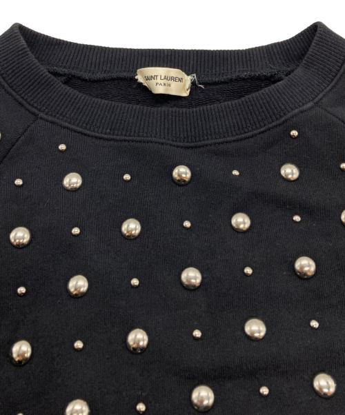 Saint Laurent Paris（サンローランパリ）Saint Laurent Paris (サンローランパリ) スタッズスウェット/Sweatshirt ブラック サイズ:XSの古着・服飾アイテム