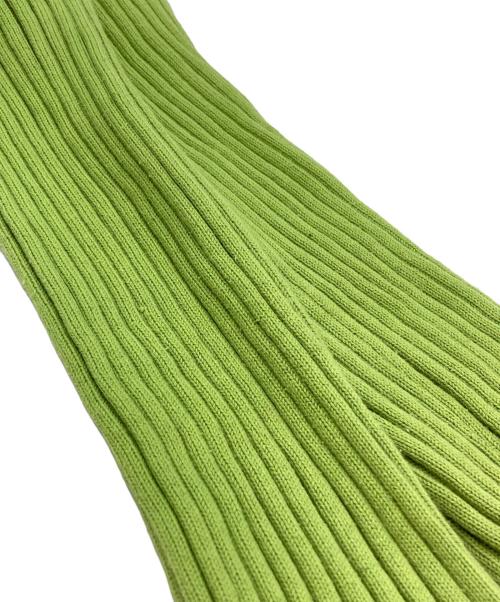 AURALEE（オーラリー）AURALEE (オーラリー) DRY COTTON WIDE RIB KNIT ZIP CARDIGAN/ドライ コットン ワイド リブ ニット ジップ カーディガン グリーン サイズ:1の古着・服飾アイテム