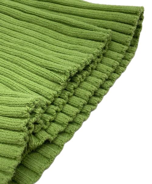 AURALEE（オーラリー）AURALEE (オーラリー) DRY COTTON WIDE RIB KNIT ZIP CARDIGAN/ドライ コットン ワイド リブ ニット ジップ カーディガン グリーン サイズ:1の古着・服飾アイテム