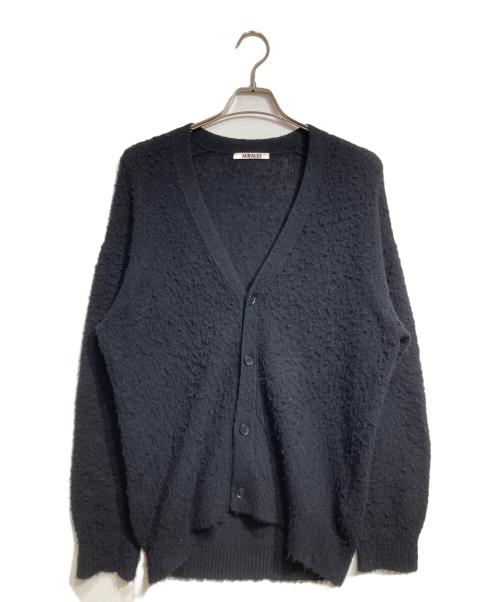 AURALEE（オーラリー）AURALEE (オーラリー) BRUSHED WOOL CASHMERE SILK KNIT CARDIGAN/ブラッシュド・ウール・カシミヤ・シルク・ニット・カーディガン ブラック サイズ:3の古着・服飾アイテム