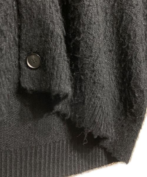 AURALEE（オーラリー）AURALEE (オーラリー) BRUSHED WOOL CASHMERE SILK KNIT CARDIGAN/ブラッシュド・ウール・カシミヤ・シルク・ニット・カーディガン ブラック サイズ:3の古着・服飾アイテム