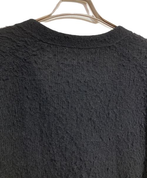 AURALEE（オーラリー）AURALEE (オーラリー) BRUSHED WOOL CASHMERE SILK KNIT CARDIGAN/ブラッシュド・ウール・カシミヤ・シルク・ニット・カーディガン ブラック サイズ:3の古着・服飾アイテム