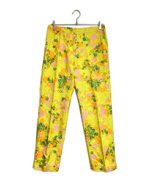 DRIES VAN NOTEN（ドリスヴァンノッテン）DRIES VAN NOTEN (ドリスヴァンノッテン) ボタニカル柄シルクパンツ/silk pants イエロー サイズ:38の古着・服飾アイテム