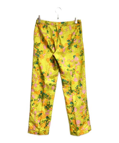 DRIES VAN NOTEN（ドリスヴァンノッテン）DRIES VAN NOTEN (ドリスヴァンノッテン) ボタニカル柄シルクパンツ/silk pants イエロー サイズ:38の古着・服飾アイテム