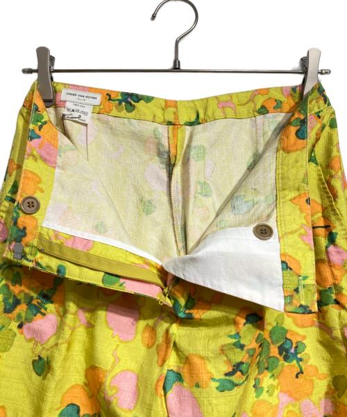 DRIES VAN NOTEN（ドリスヴァンノッテン）DRIES VAN NOTEN (ドリスヴァンノッテン) ボタニカル柄シルクパンツ/silk pants イエロー サイズ:38の古着・服飾アイテム