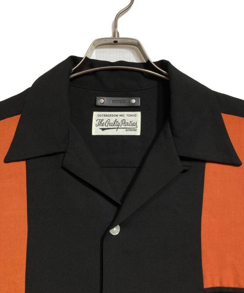 WACKO MARIA（ワコマリア）WACKO MARIA (ワコマリア) MINEDENIM (マインデニム) 50s Shirt/半袖シャツ ブラック×ブラウン サイズ:Lの古着・服飾アイテム