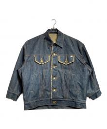 kolor/BEACON（カラービーコン）の古着「デニムボアジャケット/Denim Sherpa Jacket」｜インディゴ