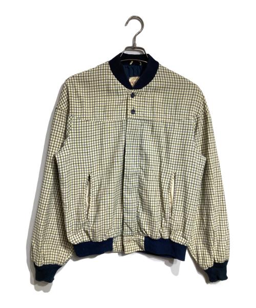 Peterson（ピーターソン）Peterson (ピーターソン) ヴィンテージチェックブルゾン/Vintage Check Blouson / Jacket ベージュ×ブルー サイズ:38の古着・服飾アイテム