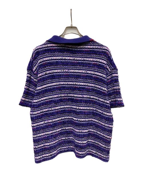 ANDERSSON BELL（アンダーソンベル）Andersson Bell (アンダーソンベル) モールニットポロシャツ パープル サイズ:XLの古着・服飾アイテム