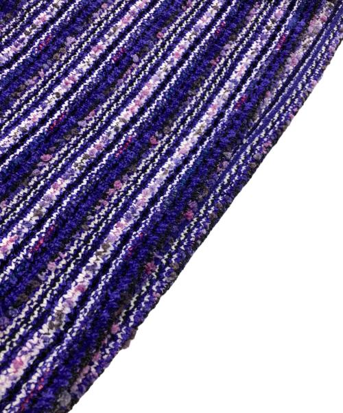 ANDERSSON BELL（アンダーソンベル）Andersson Bell (アンダーソンベル) モールニットポロシャツ パープル サイズ:XLの古着・服飾アイテム