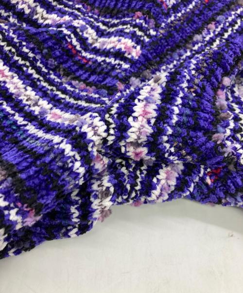 ANDERSSON BELL（アンダーソンベル）Andersson Bell (アンダーソンベル) モールニットポロシャツ パープル サイズ:XLの古着・服飾アイテム