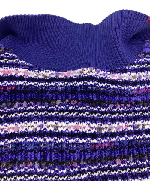 ANDERSSON BELL（アンダーソンベル）Andersson Bell (アンダーソンベル) モールニットポロシャツ パープル サイズ:XLの古着・服飾アイテム