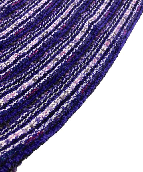 ANDERSSON BELL（アンダーソンベル）Andersson Bell (アンダーソンベル) モールニットポロシャツ パープル サイズ:XLの古着・服飾アイテム