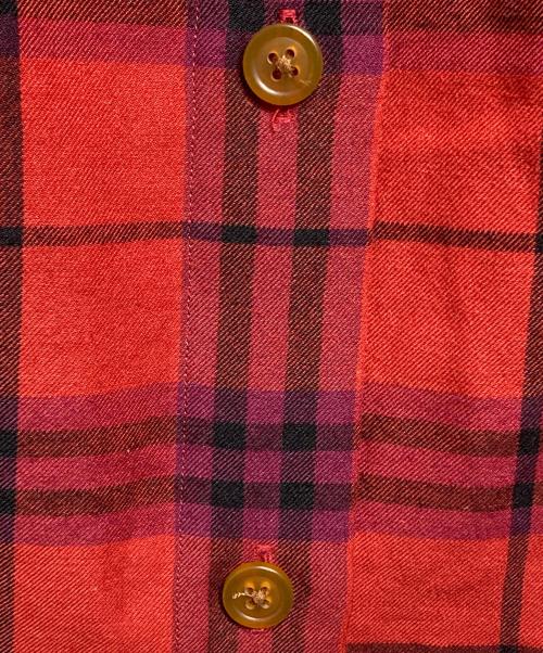 Vivienne Westwood RED LABEL（ヴィヴィアンウエストウッドレッドレーベル）Vivienne Westwood RED LABEL (ヴィヴィアンウエストウッドレッドレーベル) オーブ刺繍チェックシャツ/Check Shirt レッド×ブラック サイズ:00の古着・服飾アイテム