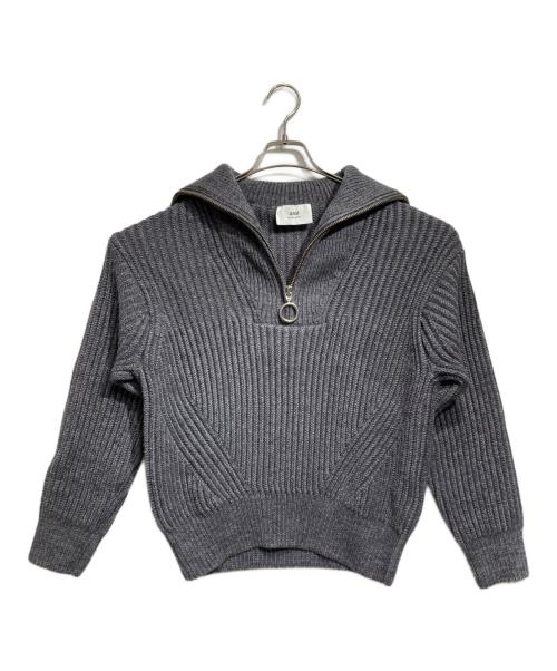 AMI Alexandre Mattiussi（アミアレクサンドルマテュッシ）AMI Alexandre Mattiussi (アミアレクサンドルマテュッシ) ハーフジップウールニット/Half-zip wool knit グレー サイズ:Mの古着・服飾アイテム